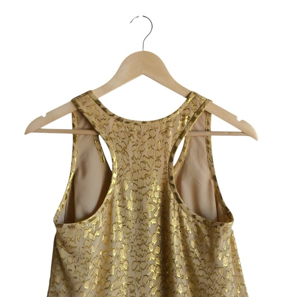 Lilly Pulitzer Betty Packin Heat Silk Chiffon Gold Silk Sleeveless Dress Small - Picture 9 of 15